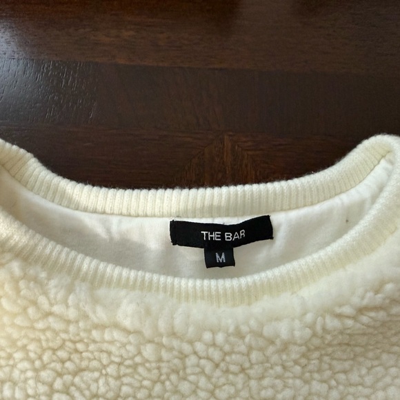 The Bar Cream Sherpa Crewneck Sweater - Picture 6 of 9